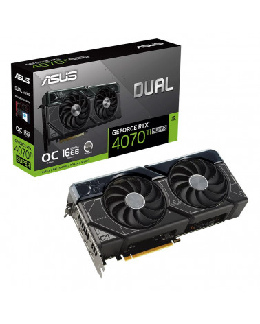 Видеокарта  DUAL-RTX4070TIS-O16G (90YV0KF3-M0NA00) /RTX4070TIS ,HDMI*1,DP*3,16G,D6X