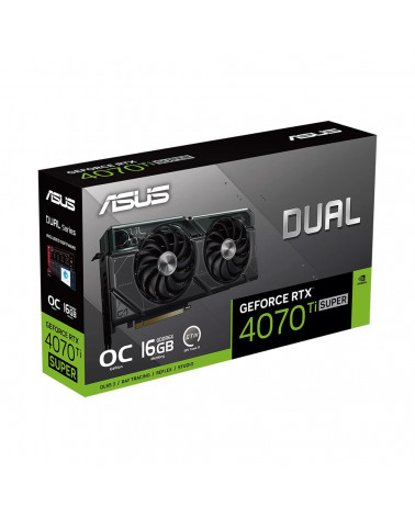 Видеокарта  DUAL-RTX4070TIS-O16G (90YV0KF3-M0NA00) /RTX4070TIS ,HDMI*1,DP*3,16G,D6X