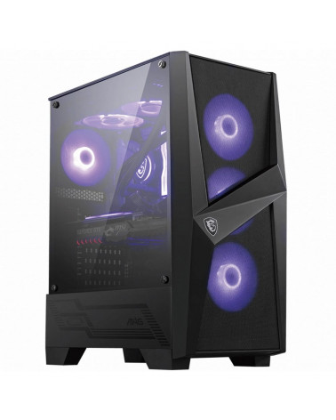 Корпус MSI MAG FORGE 101M Mid-Tower, ATX, mATX, Mini-ITX, 2xUSB 3.0, 4x120mm RGB Fan, Tempered Glass Window (682484) 