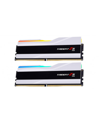 Модуль памяти DDR5 G.SKILL TRIDENT Z5 RGB 32GB (2x16GB) 6000MHz CL36 (36-36-36-96) 1.35V / F5-6000J3636F16GX2-TZ5RW / White