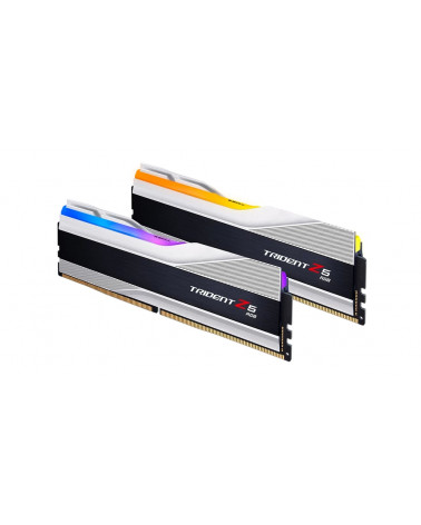 Модуль памяти DDR5 G.SKILL TRIDENT Z5 RGB 32GB (2x16GB) 8000MHz CL38 (38-48-48-128) 1.45V / F5-8000J3848H16GX2-TZ5RS / Silver