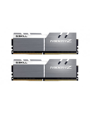 Модуль памяти DDR4 G.SKILL TRIDENT Z 32GB (2x16GB) 3200MHz CL16 (16-18-18-38) 1.35V / F4-3200C16D-32GTZSW / SILVER-WHITE