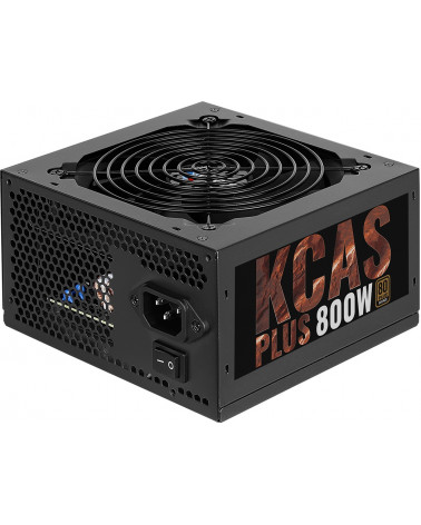 Блок питания Aerocool KCAS 800W PLUS (ATX 2.4, 800W, Active PFC, 120mm fan, 80 PLUS BRONZE) Box