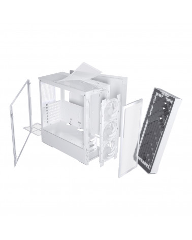 Корпус MagniumGear NEO Air 2 White, 3х 120mm ARGB Fan, Tempered Glass, Mid-Tower / MG-NE523A_DWT06_RU