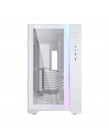 Корпус MagniumGear NEO Qube 2, White, Dual System, ARGB Strip, боковая и передняя панель Tempered Glass, Mid-Tower / MG-NE620Q_D