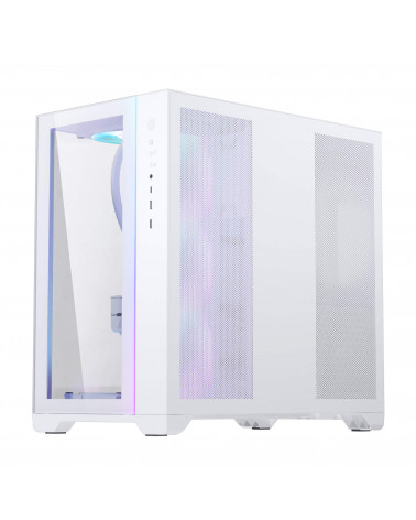 Корпус MagniumGear NEO Qube 2, White, Dual System, ARGB Strip, боковая и передняя панель Tempered Glass, Mid-Tower / MG-NE620Q_D