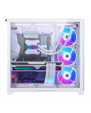 Корпус MagniumGear NEO Qube 2, White, Dual System, ARGB Strip, боковая и передняя панель Tempered Glass, Mid-Tower / MG-NE620Q_D