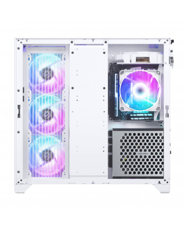 Корпус MagniumGear NEO Qube 2, White, Dual System, ARGB Strip, боковая и передняя панель Tempered Glass, Mid-Tower / MG-NE620Q_D