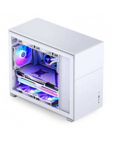 Корпус JONSBO D31 STD White без БП, боковая панель из закаленного стекла, mini-ITX, micro-ATX, белый