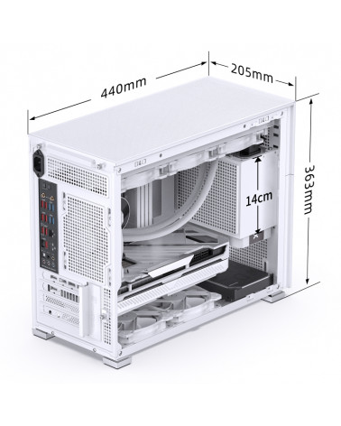 Корпус JONSBO D31 STD White без БП, боковая панель из закаленного стекла, mini-ITX, micro-ATX, белый