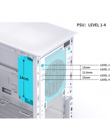 Корпус JONSBO D31 STD White без БП, боковая панель из закаленного стекла, mini-ITX, micro-ATX, белый