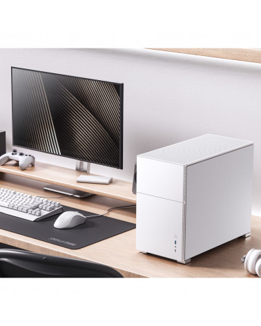 Корпус JONSBO D31 STD White без БП, боковая панель из закаленного стекла, mini-ITX, micro-ATX, белый