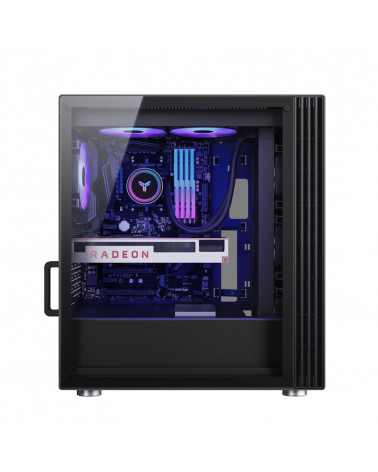 Корпус JONSBO U6 Black без БП, боковые панели из закаленного стекла, mini-ITX, micro-ATX, ATX, черный