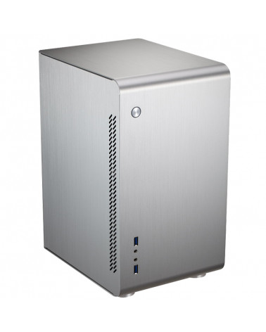 Корпус JONSBO U3 Silver без БП, mini-ITX, micro-ATX, серебристый