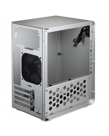 Корпус JONSBO U3 Silver без БП, mini-ITX, micro-ATX, серебристый