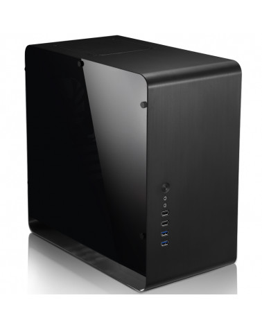 Корпус JONSBO UMX3W Black без БП, боковая панель из закаленного стекла, mini-ITX, micro-ATX, черный