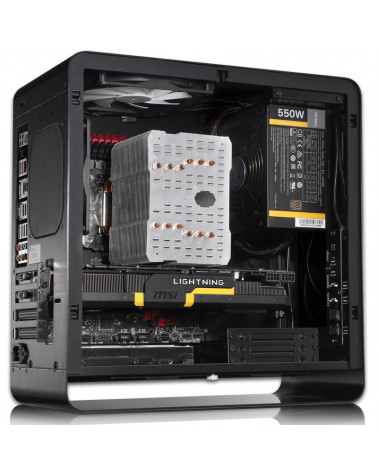 Корпус JONSBO UMX3W Black без БП, боковая панель из закаленного стекла, mini-ITX, micro-ATX, черный