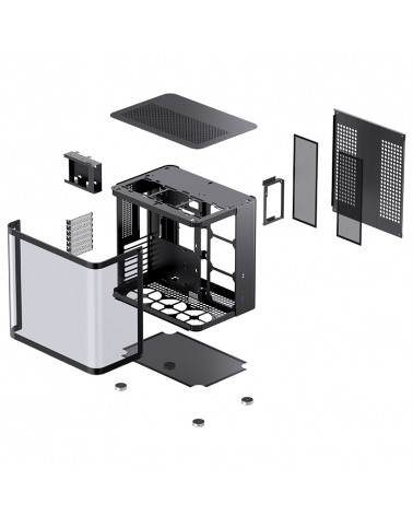 Корпус JONSBO TK-2 2.0 Black без БП, mini-ITX, micro-ATX, ATX, черный