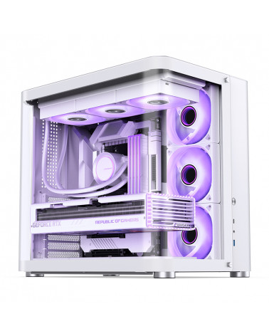 Корпус JONSBO TK-2 2.0 White без БП, mini-ITX, micro-ATX, ATX, белый