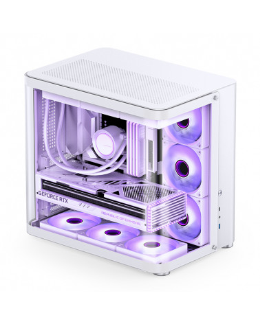 Корпус JONSBO TK-2 2.0 White без БП, mini-ITX, micro-ATX, ATX, белый