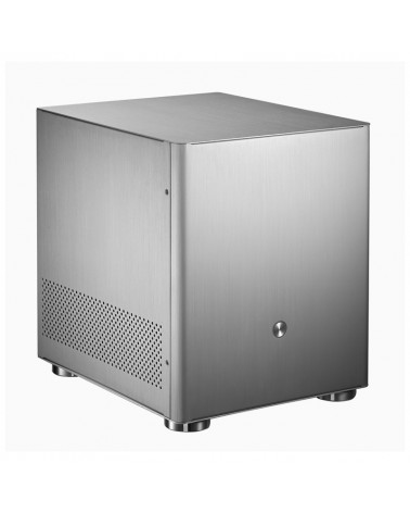 Корпус JONSBO V4 Silver без БП, mini-ITX, micro-ATX, серебристый