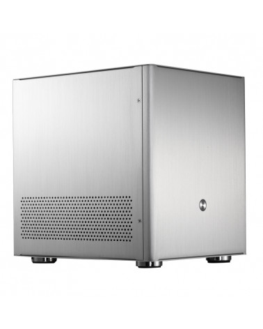 Корпус JONSBO V4 Silver без БП, mini-ITX, micro-ATX, серебристый