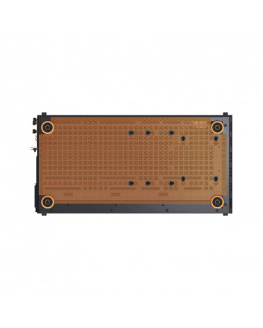 Корпус JONSBO Jonsplus Z20 Orange/Black без БП, боковая панель из закаленного стекла, mini-ITX, micro-ATX, черно-оранжевый