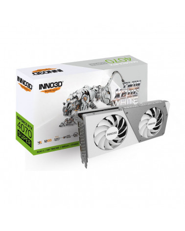 Видеокарта INNO3D RTX4070 SUPER TWIN X2 OC WHITE 12GB GDDR6X 192-bit 3xDP HDMI 2FAN 