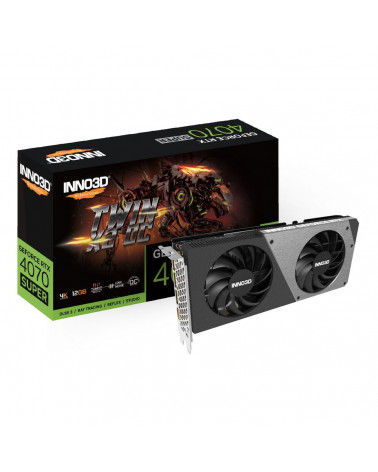 Видеокарта INNO3D RTX4070 SUPER TWIN X2 OC 12GB GDDR6X 192bit 3xDP HDMI 2FAN 