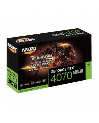 Видеокарта INNO3D RTX4070 SUPER TWIN X2 OC 12GB GDDR6X 192bit 3xDP HDMI 2FAN 