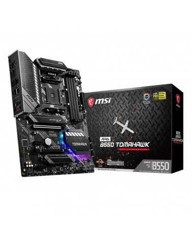 Материнская плата MSI MAG B550 TOMAHAWK, ATX, Socket AM4, AMD®B550, 4xDDR4-3200, 2xPCI-Ex16x, 2xPCI-Ex1x, HDMI+DP, 6xSATA3(RAID 