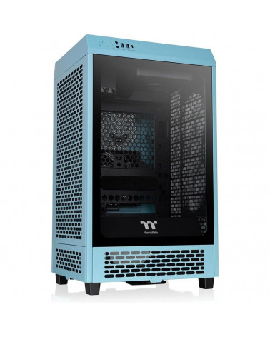 Корпус Thermaltake The Tower 200 Turquoise /Turquoise/Win/SPCC/Tempered Glass*1/CT140 Fan*2/Color Box 