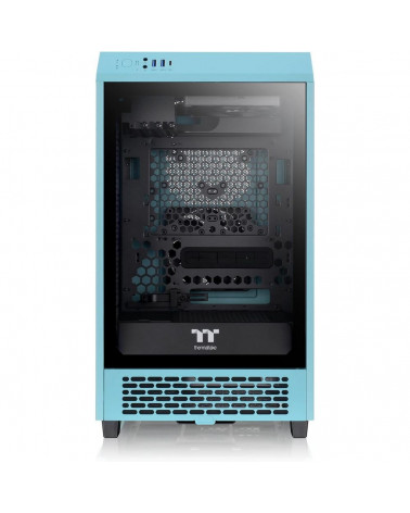 Корпус Thermaltake The Tower 200 Turquoise /Turquoise/Win/SPCC/Tempered Glass*1/CT140 Fan*2/Color Box 