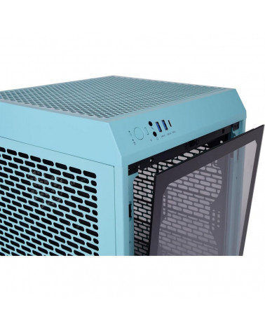 Корпус Thermaltake The Tower 200 Turquoise /Turquoise/Win/SPCC/Tempered Glass*1/CT140 Fan*2/Color Box 