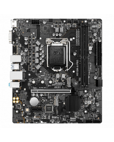 Материнская плата MSI H510M-A PRO , Socket 1200, Intel®H510, 2xDDR4-3200, HDMI+VGA, 1xPCI-Ex16, 1xPCI-Ex1, 4xSATA3, 2xM.2, 8 Ch 