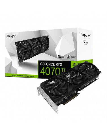 Видеокарта PNY RTX4070Ti 12GB VERTO 3FAN DLSS 3 GDDR6X 192-bit DPx3 HDMI RTL 