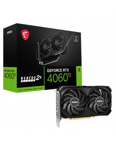 Видеокарта MSI RTX4060Ti VENTUS 2X BLACK 16GB OC DPx3 HDMI 2FAN RTL 