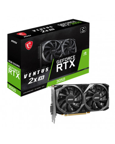 Видеокарта MSI RTX3050 VENTUS 2X XS 8GB GDDR6 128-bit DP HDMI DL-DVI-D 2FAN RTL 