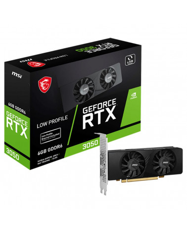 Видеокарта MSI RTX3050 LP 6GB GDDR6 96bit DP HDMI 2FAN RTL 