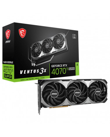 Видеокарта MSI RTX4070Ti SUPER VENTUS 3X 16GB GDDR6X 256bit 3xDP HDMI 3FAN RTL 