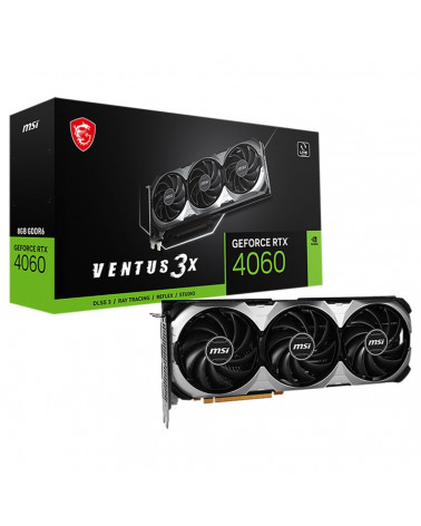 Видеокарта MSI RTX4060 VENTUS 3X 8GB GDDR6 128bit 3xDP HDMI 3FAN RTL 