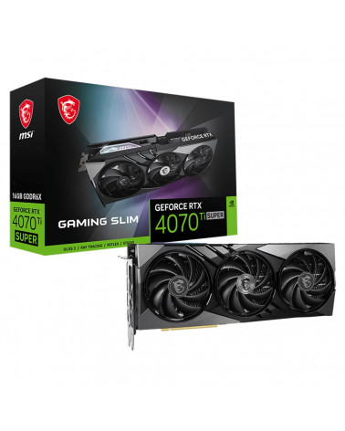 Видеокарта MSI RTX4070Ti SUPER GAMING SLIM 16GB GDDR6X 256bit 3xDP HDMI 3FAN RTL 