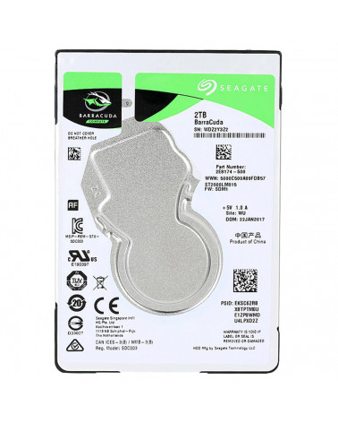 Жесткий диск Seagate BarraCuda ST2000LM015 2TB  2.5" SATA 6Gb/s, 5400rpm, 128MB, Bulk 50 (098318)