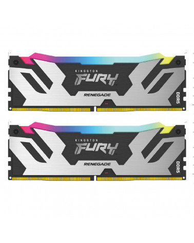 Модуль памяти Kingston 64GB DDR5 6000MHz DIMM FURY Renegade Silver RGB (2х32gb), CL32 