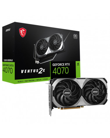 Видеокарта MSI RTX4070 VENTUS 2X E 12GB OC GDDR6X 192-bit DPx3 HDMI 2FAN RTL 