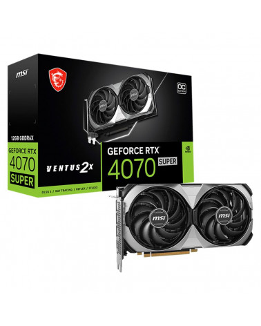 Видеокарта MSI RTX4070 SUPER VENTUS 2X OC 12GB GDDR6X 192bit 3xDP HDMI 2FAN 