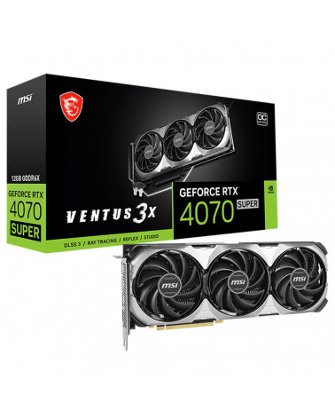 Видеокарта MSI RTX4070 SUPER VENTUS 3X OC 12GB GDDR6X 192bit 3xDP HDMI 3FAN 