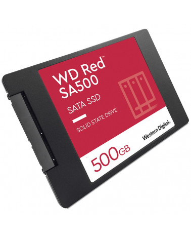 Твердотельный накопитель SSD WD Red SA500 WDS500G1R0A 500GB 2.5" Client SATA 6Gb/s, 560/530, IOPS 95/85K, MTBF 2M, 3D TLC, 350TB