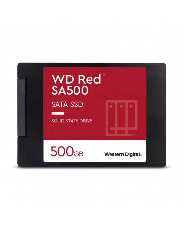 Твердотельный накопитель SSD WD Red SA500 WDS500G1R0A 500GB 2.5" Client SATA 6Gb/s, 560/530, IOPS 95/85K, MTBF 2M, 3D TLC, 350TB