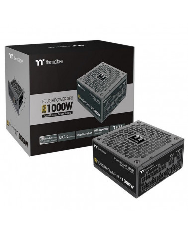 Блок питания Thermaltake Toughpower SFX 1000W PS-STP-1000FNFAGE-1 /Fully Modular/Non Light/Full Range/Analog/80 Plus Gold/EU/100